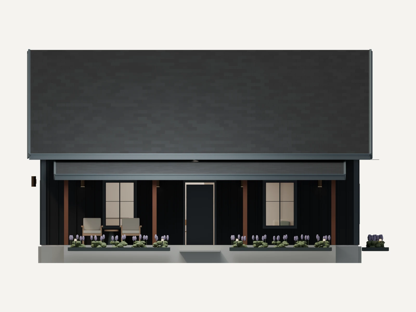 Blackbird model-derived front elevation