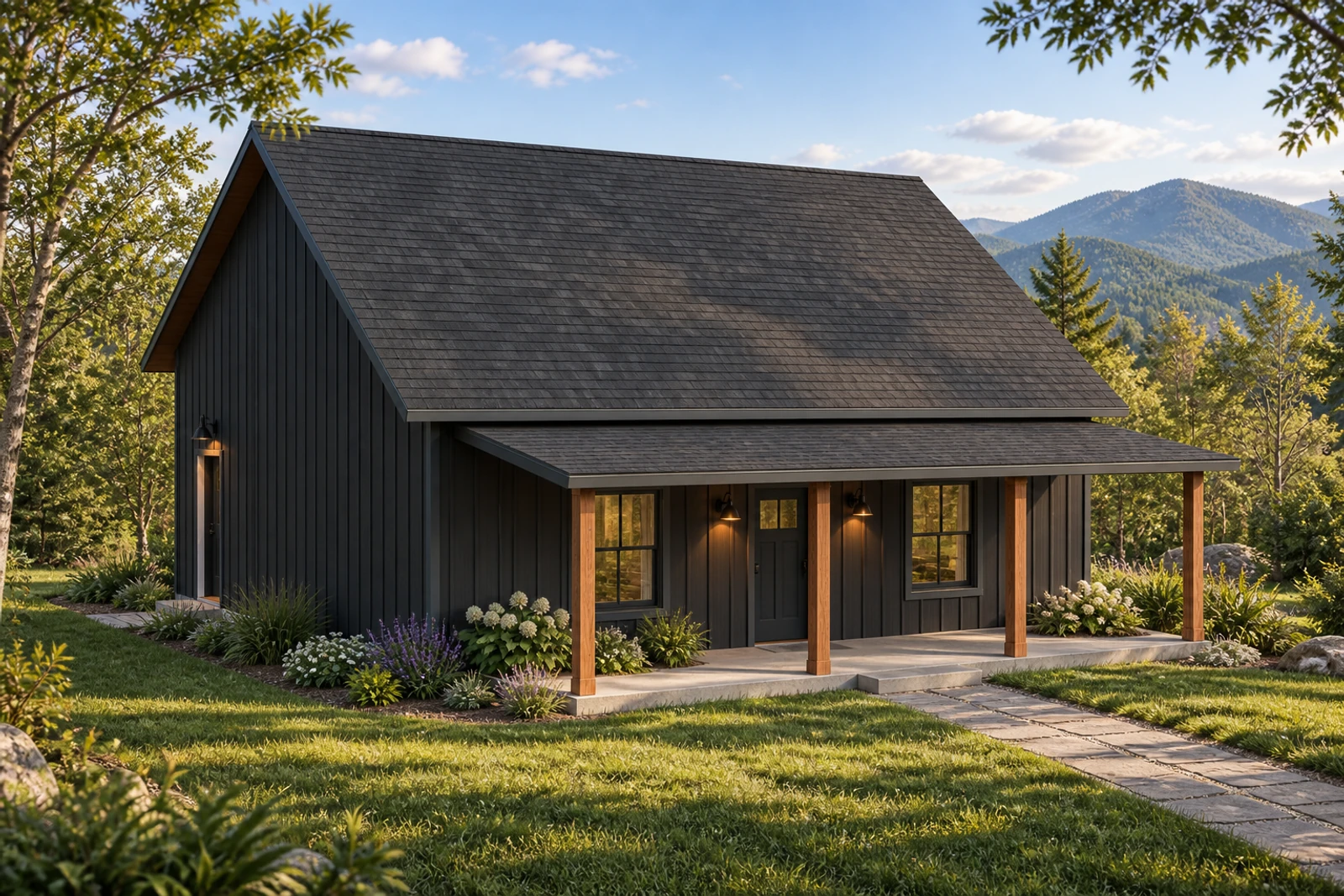 Blackbird garden exterior artist visualization